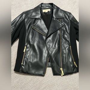 Black Michael kors leather jacket